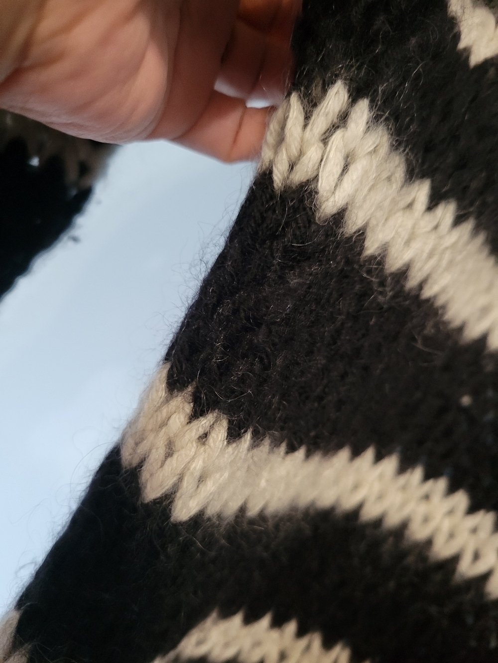 Saint Laurent Paris Womens Laine Wool Mohair Striped Sweater XL Black - Picture 6 of 13